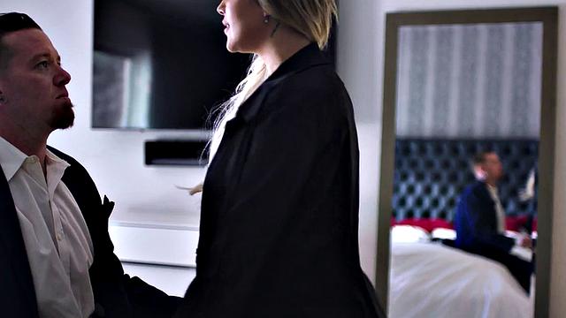 Slutty babe loves fucking on a big dick