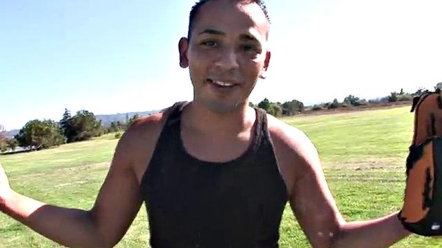 Doggystyled brunette babe drenched