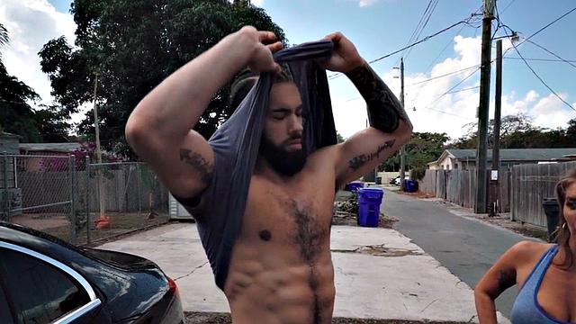 Sexy wild babe fucked by two big dicks in pussy