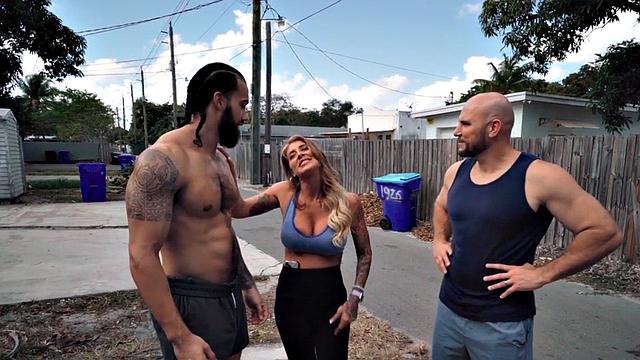 Sexy wild babe fucked by two big dicks in pussy