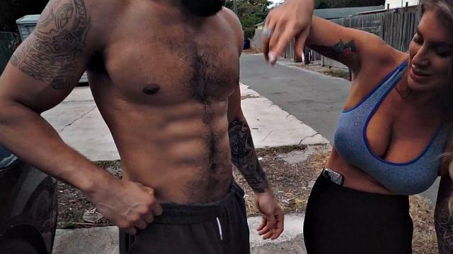 Sexy wild babe fucked by two big dicks in pussy