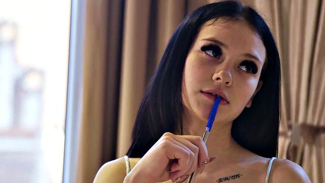 Busty lez babe gets pussy eaten by small tits pussylicked GF