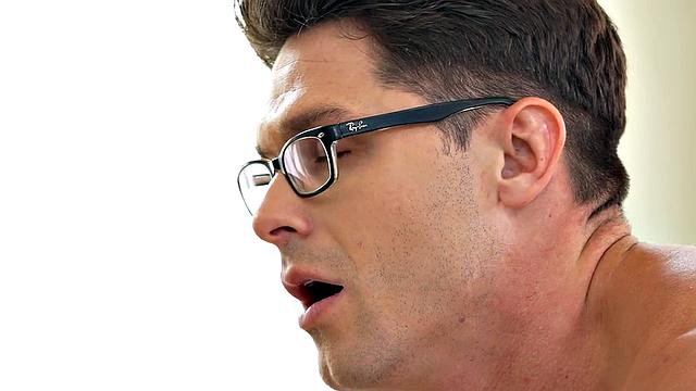 Big cock fisting stud pleasures his colleague in classroom