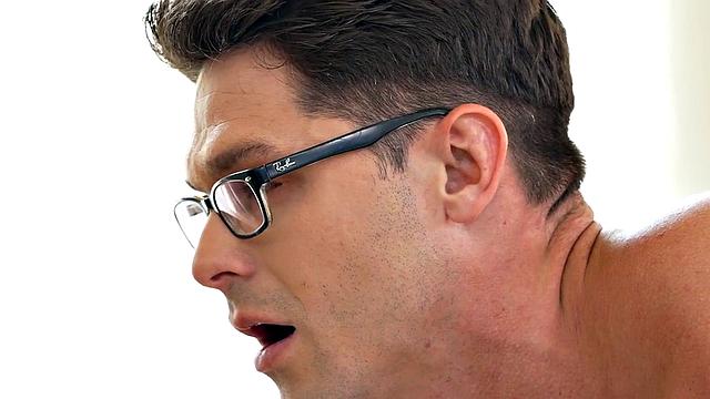 Big cock fisting stud pleasures his colleague in classroom