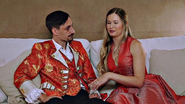 Wanton passion at all times. A blondie with a hairless honeypot and pantyhose idolizes cock-gargling - love for scorching gonzo porn!