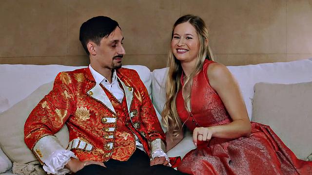 Wanton passion at all times. A blondie with a hairless honeypot and pantyhose idolizes cock-gargling - love for scorching gonzo porn!