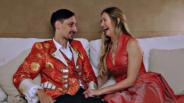 Wanton passion at all times. A blondie with a hairless honeypot and pantyhose idolizes cock-gargling - love for scorching gonzo porn!