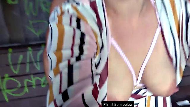 Public German amateur MILF gets fucked outdoors on sex date