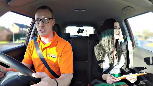 Watch Examiner Wants It Fast and Furious as she takes it hard in reverse cowgirl, kissing, car, and blowjob positions