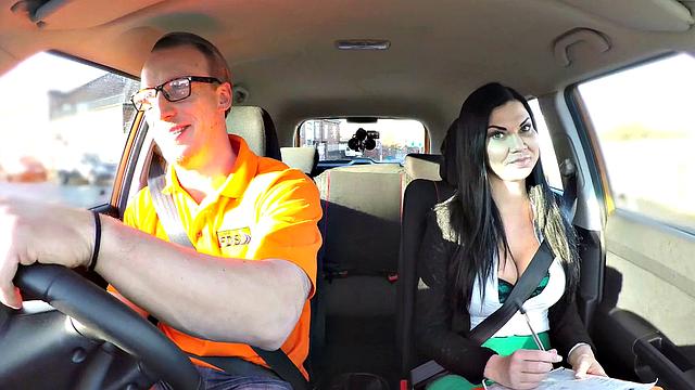 Watch Examiner Wants It Fast and Furious as she takes it hard in reverse cowgirl, kissing, car, and blowjob positions