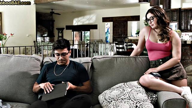 Busty bae pounded in doggystyle by nerd in hot affair