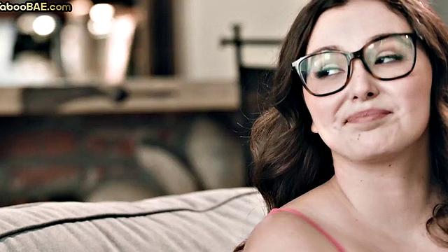 Busty bae pounded in doggystyle by nerd in hot affair