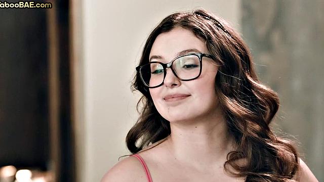 Busty bae pounded in doggystyle by nerd in hot affair