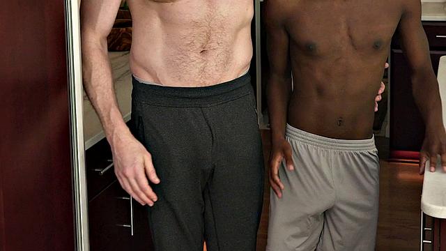 Nubian twink barebacked by DILF on kitchen surface