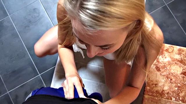 Watch this tattooed chick give a sloppy blowjob and ride cowgirl like a pro