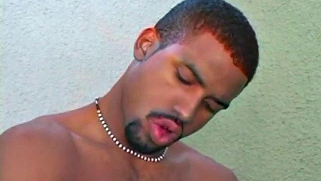 The jacuzzi at the local sex club is the scene. There are four guys, but over 50 inches of cocks are displayed for the viewers' delight. Two smooth, super-dark hunks take Fernam de Souza's mouth and ass with their gargantuan dicks.