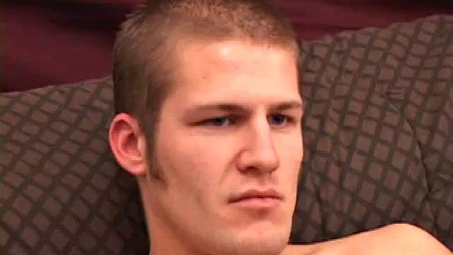 Smooth stroker Alex is back with his good looks. He takes his clothes off and goes to work on his freshly shaved cock. He lubes it up and pretends he's banging the chick on the porn video that's playing.