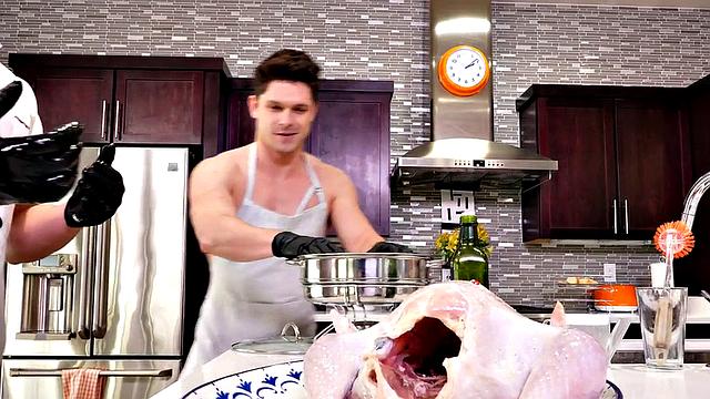 Fisting chef fists assistant till cumshot