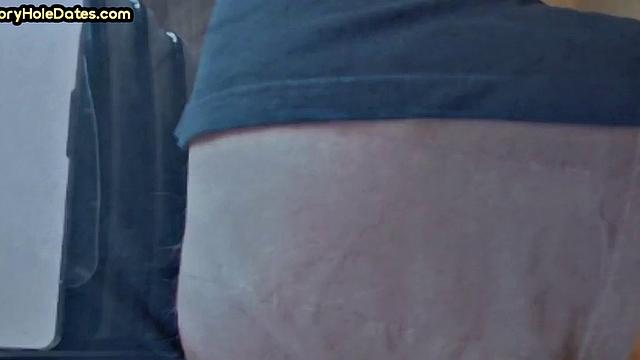 Mature gay bottom fucked by gloryhole after sucking