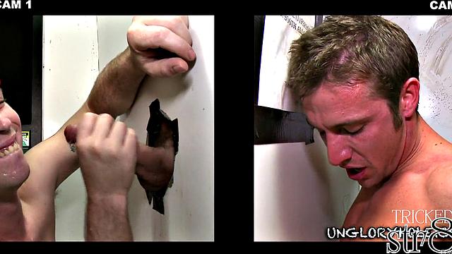 настоящий мужик сдается мощному минету в глори-холе