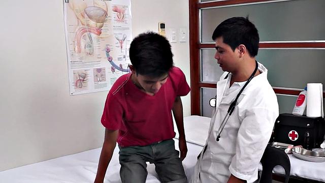 Nippon amateur twink toyed by doctor in kinky infirmary