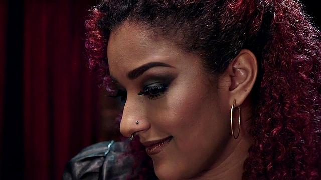 Clothespinned BDSM lez sub tormented in group