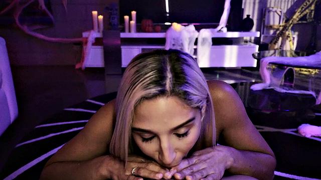 A Latin hottie take a deepthroat and cumshot in POV reverse cowgirl action