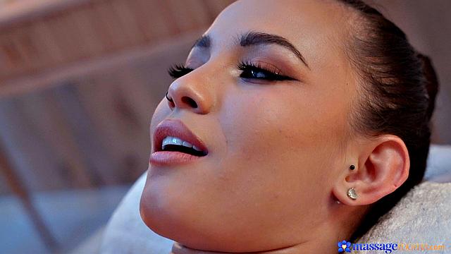 Latina and Czech lesbian massage