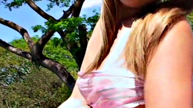 Little Bree fingering her shaved pussy