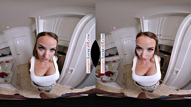 Lonely housewife, Pristine Edge, lets her son's big friend satisfy her needs