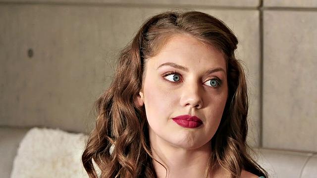 Elena Koshka's interview with curly hair, piercing and brown hair