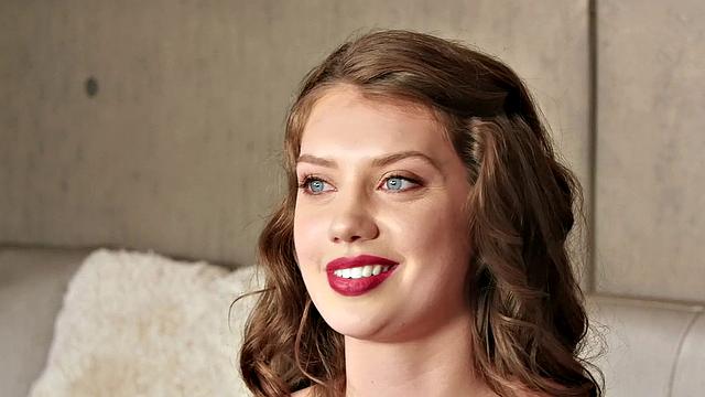 Elena Koshka's interview with curly hair, piercing and brown hair