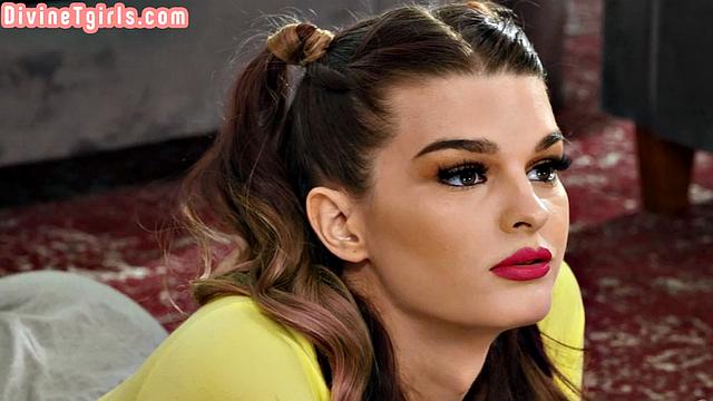 sexy Trans in stockings gets anal pounded