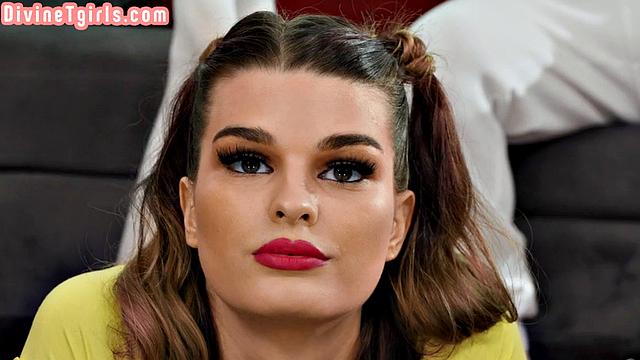 sexy Trans in stockings gets anal pounded