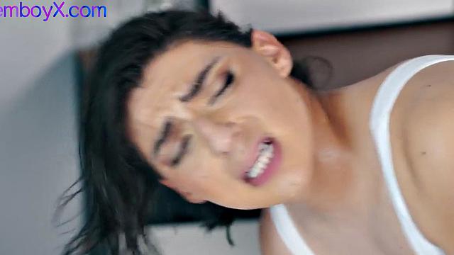 Skating femboi threesome anal orgasm