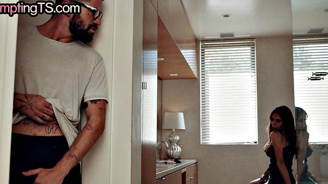 Transgender lover fucks hard anally with fucker