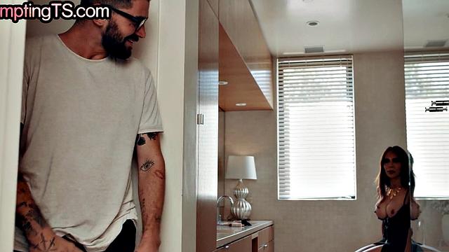 Transgender lover fucks hard anally with fucker