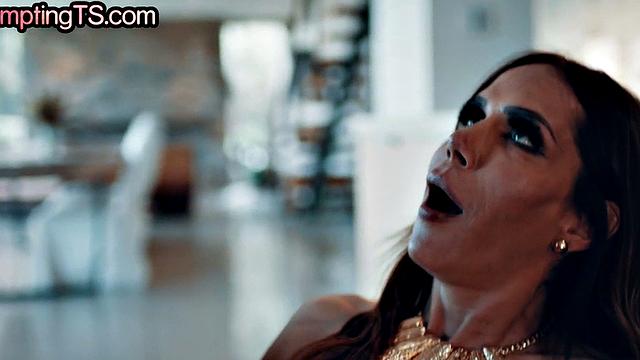 Transgender lover fucks hard anally with fucker