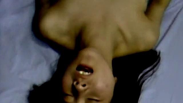 Japanese babe takes a small dick in her pussy