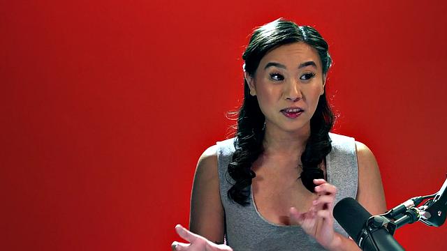 Asian bae seducing herself with toy in close up