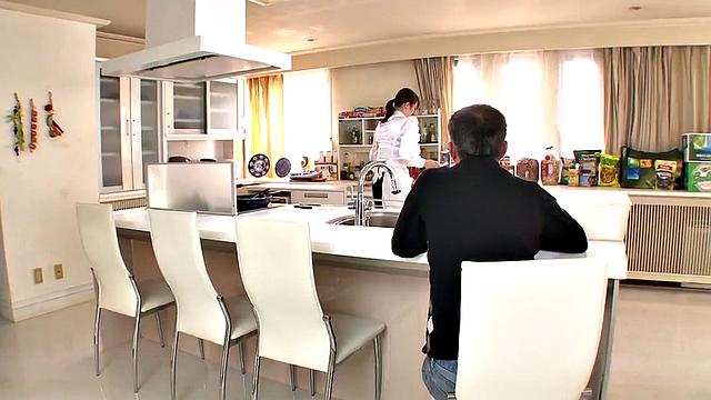 Big Titted Hitomi Araki Gives POV Blowjob