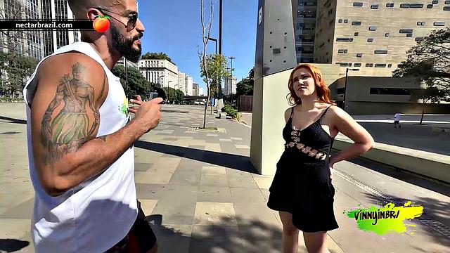 Vinny meets a naughty redhead and takes her to his apartment to fuck her!