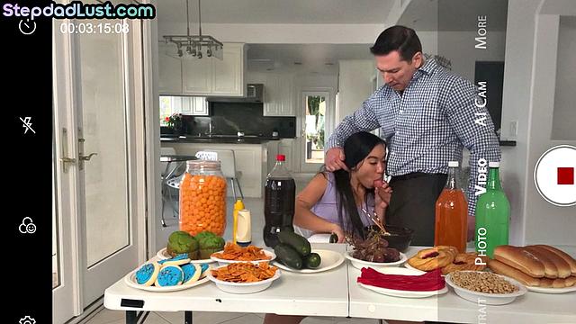 Petite babe pussypounded by DILF