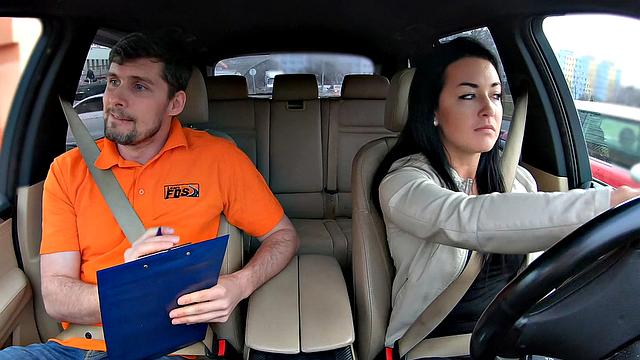 Czech amateur with tattoos takes on a hard cock in her car & begs for more