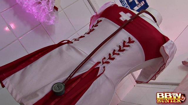 Hot nurse Daphne Rosen unleashes boobs