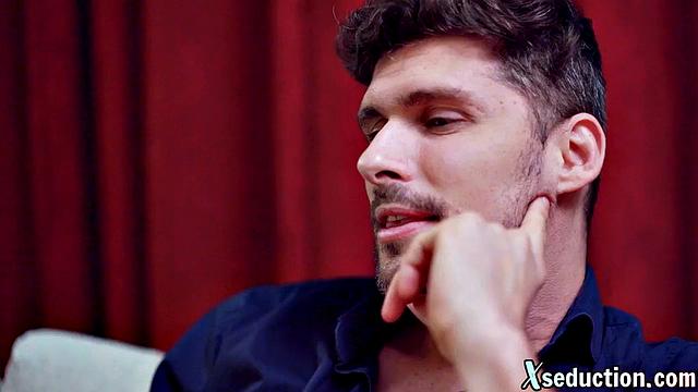 Big-titted hot MILF riding her lover