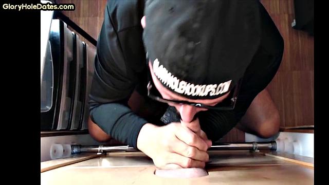 Mature enjoys gloryhole visit