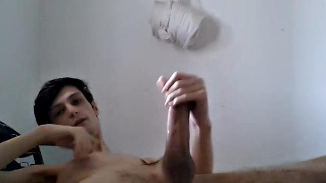 Our featured solo boy of the week is Lucas, an adorable young man who is super skinny and packing a monster cock. As the smooth Latino strips naked, that big uncut dick flops out, and in no time, he has it stiff in his hand.