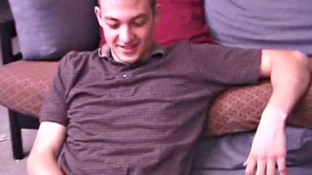 Jeremy has dark, brooding eyes The camera zooms in on his bulging crotch as he unbuckles his pants. Once naked, we enjoy excellent camera angles in what turns out to be a vigorous and athletic jerk off.