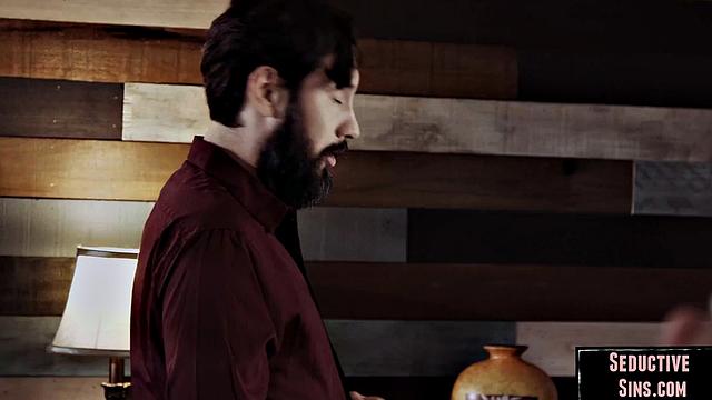 Gorgeous redhead gets doggystyled by lover